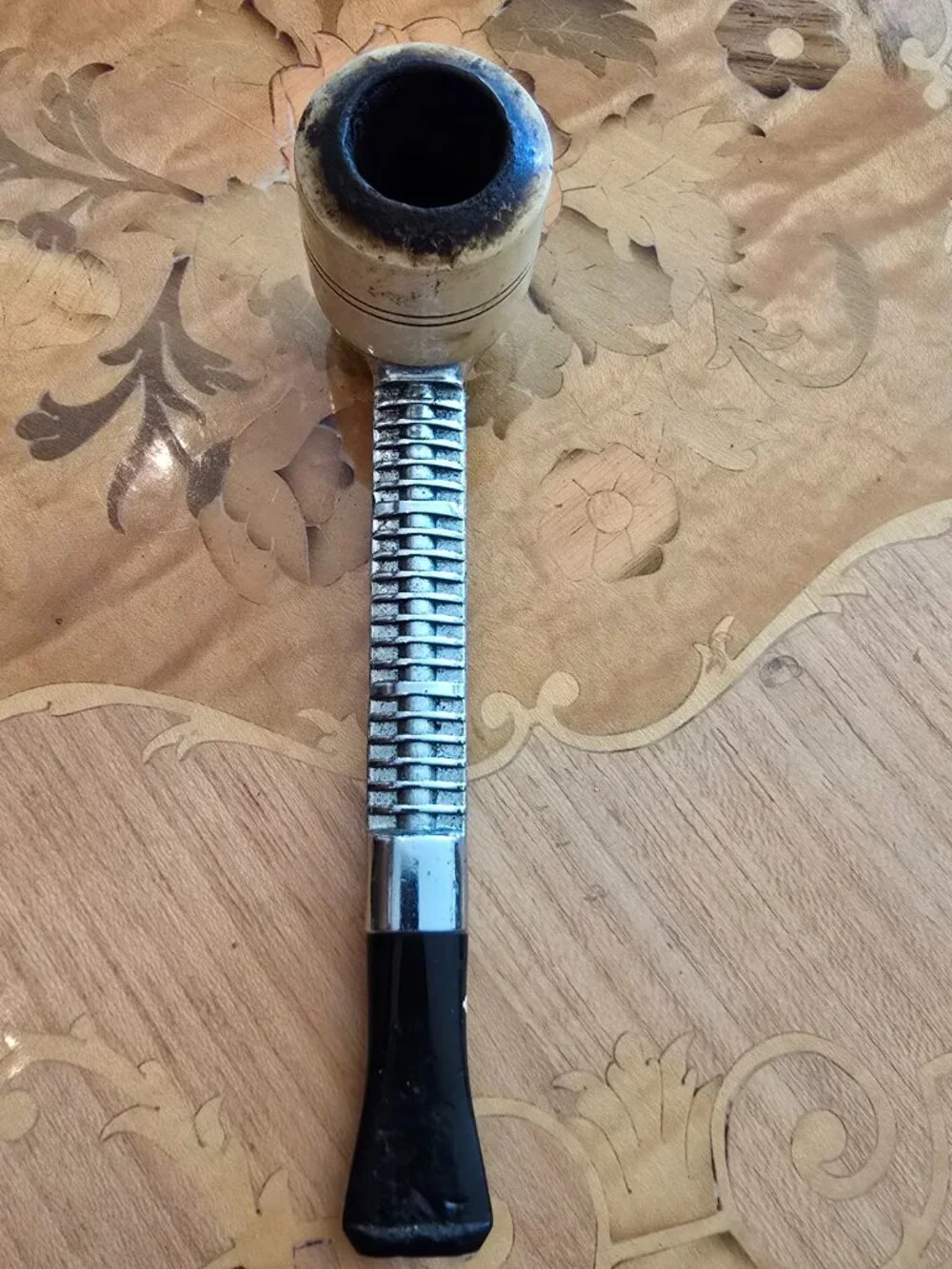 Dr. Grabow Viking - Vintage Chrome & Ceramic Pipe, Made in USA, Collectible - Picture 3 of 7